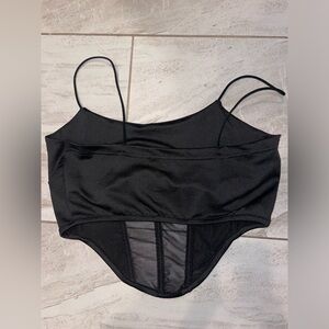 This black corset top is from amazon size XS